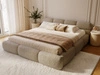 Polsterbett mit Bettkasten und Bettrost 180x200 Sweet Low Dunkelbeige