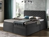 Boxspringbett mit Bettkasten 180x200 Cleo Dunkelgrau
