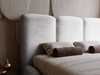 Polsterbett mit Bettkasten und Lattenrost 200x200 Bubble Hellgrau