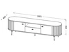 Möbel-Set für Wohnzimmer Soria Schwarz mat