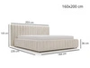Polsterbett mit Bettkasten und Lattenrost 160x200 Bliss Beige