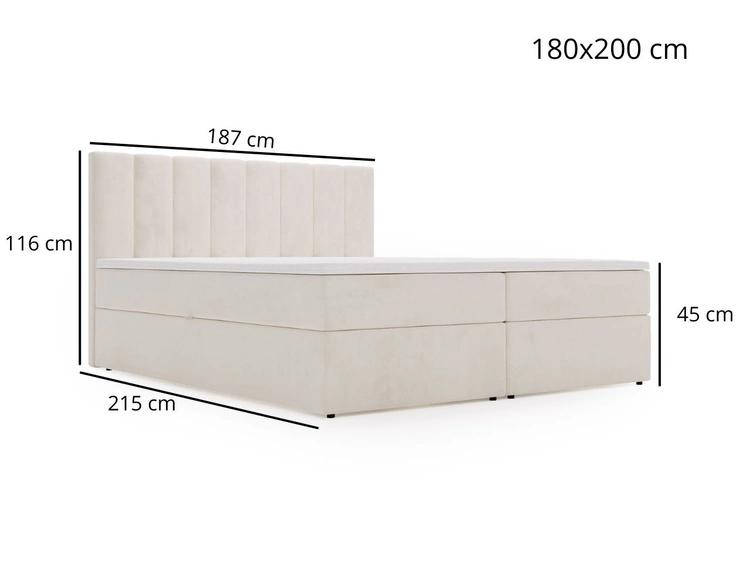Boxspringbett mit Bettkasten 180x200 Mocca Braun