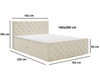 Boxspringbett mit Bettkasten 160x200 Montego Hellgrau