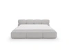 Polsterbett mit Bettkasten und Bettrost 200x200 Sweet Low Grau