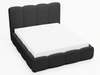 Polsterbett mit Bettkasten und Lattenrost 180x200 Galli Schwarz