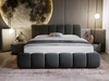 Polsterbett mit Bettkasten und Lattenrost 200x200 Cloud Dunkelgrau