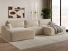 Wohnlandschaft mit Schlaffunktion und Bettkasten Serene Beige