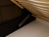 Gepolstertes Jugend-Einzelbett mit Bettkasten und Holzrost 90x200 Modo One Links Braun