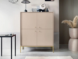 Türkommode mit Golden Metallbeinen Amor Beige