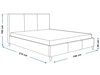 Polsterbett mit Lattenrost 140x200 Trio Dunkelgrau