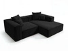 Ecksofa L Rechts Vellaro Schwarz