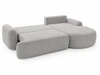 Ecksofa L-Form Rechts mit Schlaffunktion und Bettkasten Aurio Grau
