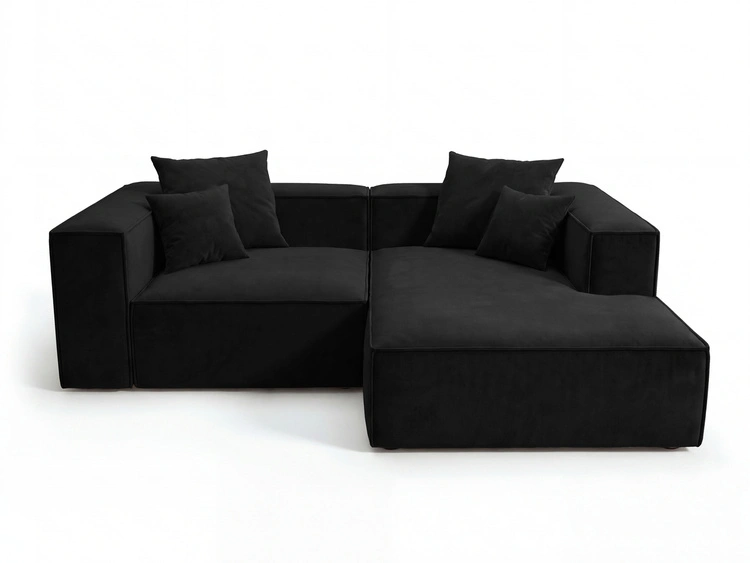 Ecksofa L Rechts Vellaro Schwarz