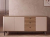 Kommode mit Türen und Schubladen, 180 cm, Arelis Kaschmir, Royal Nussbaum