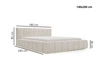 Polsterbett mit Bettkasten und Lattenrost 140x200 Orio Beige