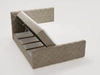 Boxspringbett mit Bettkasten 140x200 Lunaris Hellbraun