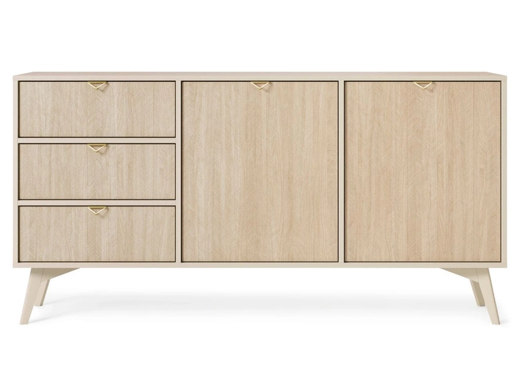 Kommode mit Türen und Schubladen Modena Beige