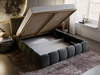 Polsterbett mit Bettkasten und Lattenrost 200x200 Cloud Dunkelgrau