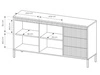 Kommode mit Türen und Schubladen 153 cm Sorano Beige