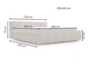 Polsterbett ohne Bettkasten mit Lattenrost 200x200 Cloud Low aus Bouclé-Stoff Braun