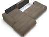 Ecksofa L-Form mit Schlaffunktion und Bettkasten Lisso Links Braun
