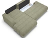 Ecksofa L-Form mit Schlaffunktion und Bettkasten Lisso Links Grün