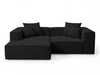 Ecksofa L Links Vellaro Schwarz