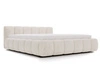 Polsterbett ohne Bettkasten mit Lattenrost 180x200 Cloud Low aus Samtstoff Beige