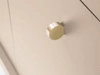 Couchtisch mit Stauraum und Golden Metallbeine Amor Beige