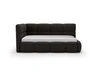 Gepolstertes Jugend-Einzelbett mit Bettkasten und Lattenrost 90x200 Modo One Rechts Schwarz