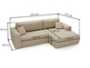 Ecksofa mit Schlaffunktion und Bettkasten Belvio links Braun