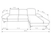 Ecksofa L-Form Links mit Schlaffunktion und Bettkasten Hannover Orange