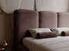 Polsterbett mit Bettkasten und Lattenrost 160x200 Bubble Braun