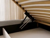 Polsterbett mit Bettkasten und Bettrost 160x200 Sweet Low Grau