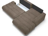 Ecksofa L-Form mit Schlaffunktion und Bettkasten Lisso Rechts Braun