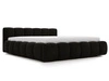 Polsterbett ohne Bettkasten mit Lattenrost 120x200 Cloud Low aus Samtstoff Schwarz