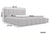 Polsterbett ohne Bettkasten mit Lattenrost 140x200 Cloud aus Bouclé-Stoff Hellgrau
