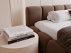 Polsterbett ohne Bettkasten mit Lattenrost 200x200 Cloud Low aus Samtstoff Braun