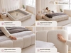 Polsterbett ohne Bettkasten mit Lattenrost 180x200 Cloud Low aus Bouclé-Stoff Grau
