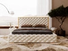 Polsterbett mit Bettkasten und Lattenrost 200x200 Wave Beige