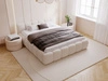 Polsterbett ohne Bettkasten mit Lattenrost 160x200 Cloud Low aus Bouclé-Stoff Beige
