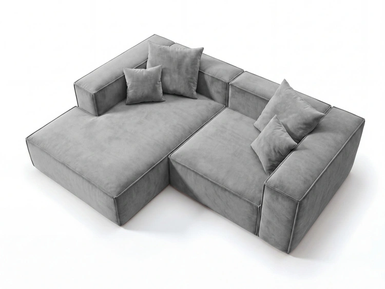 Ecksofa L Links Vellaro Grau