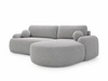 Ecksofa L-Form Rechts mit Schlaffunktion und Bettkasten Aurio Grau