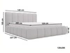 Polsterbett ohne Bettkasten mit Lattenrost 120x200 Cloud aus Bouclé-Stoff Braun