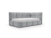 Gepolstertes Jugend-Einzelbett mit Bettkasten und Holzrost 90x200 Modo One Links Grau
