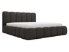 Polsterbett ohne Bettkasten mit Lattenrost 160x200 Cloud aus Bouclé-Stoff Schwarz