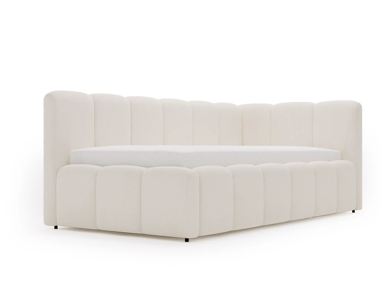 Jugendbett Einzelbett mit Bettkasten und Lattenrost 90x200 Cloud One Beige