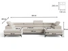 Wohnlandschaft mit Schlaffunktion und Bettkasten Argon Beige
