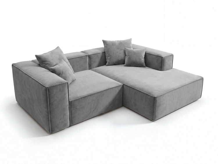 Ecksofa L Rechts Vellaro Grau