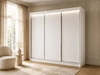 Schiebetürenschrank 250 cm mit LED-Beleuchtung Diano Weiß